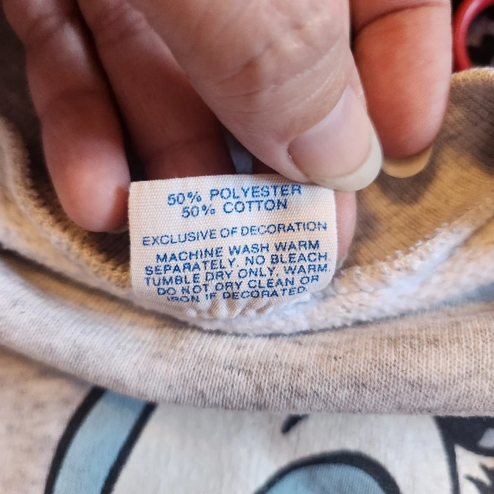 Rare Vintage 1980s Donald Duck Crewneck Sweatshirt Gray Size L Made in USA - Picture 7 of 7